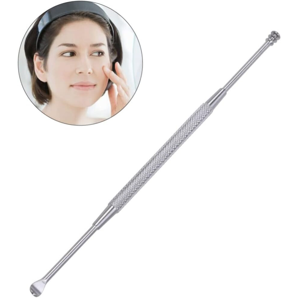 Hkhbjs Silver Stainless Steel Ear Scoop Double End Earpick Spoon Ear Wax Remover Tool For Cleaning