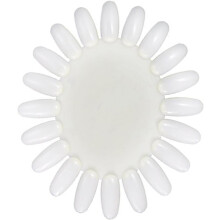 Nail Art Display Wheel Acrylic Uv Gel False Nails Practice Board Sunflower Shaped Sturdy Hard Plastic White