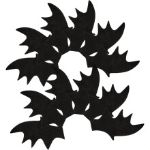 50 Stück schwarze Halloween-Fledermausflügel zum Selberbasteln und Dekorieren von Haaren, Schuhen, Kleidung und Accessoires aus Filzstoff