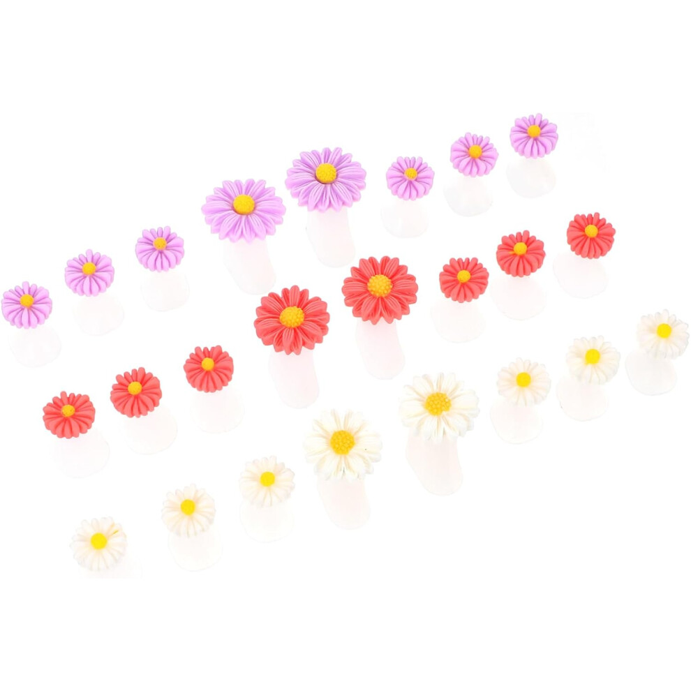 Hkhbjs 24Pcs Silicone Toe Separators Reusable Daisy Pedicure Tool