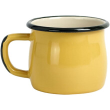 Retro-Emaille-Kaffeebecher mit Henkel, vielseitig einsetzbar und praktisch