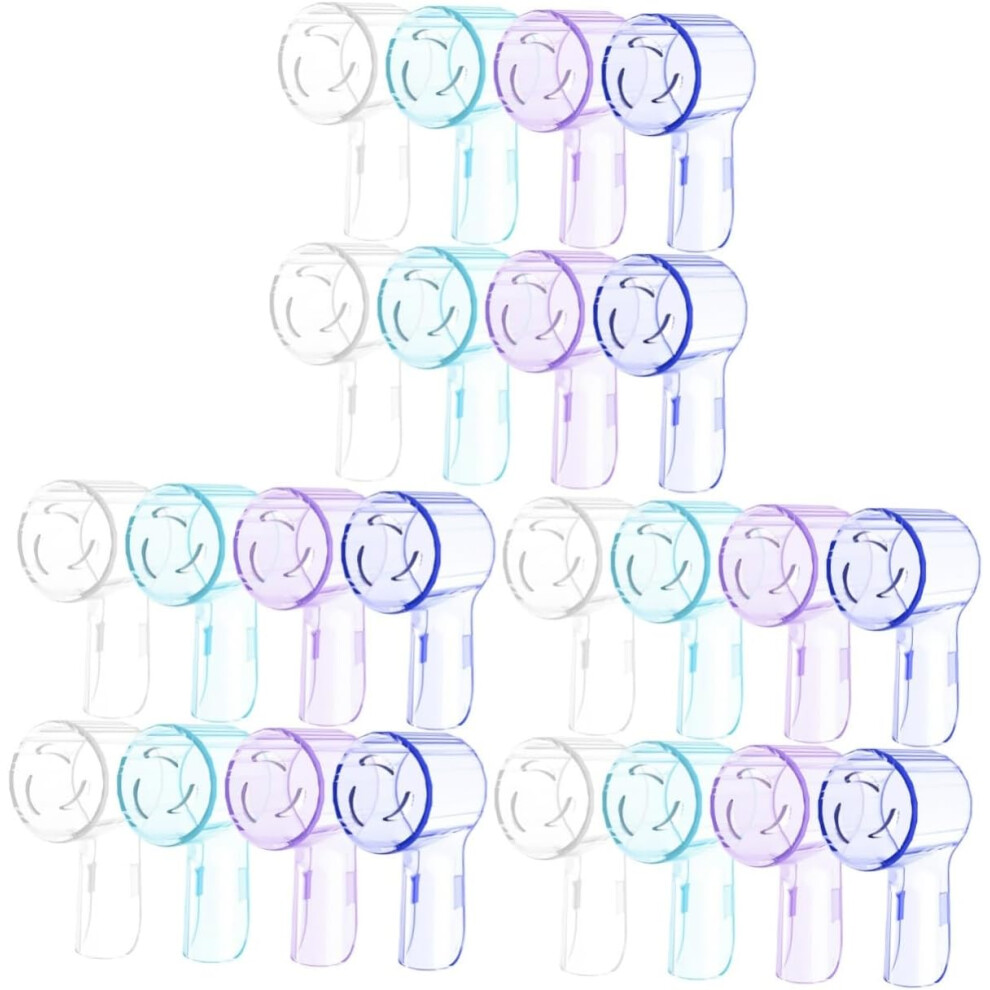Hkhbjs 24Pcs Travel Toothbrush Caps Covers For Electric Toothbrush Plastic Cases Compatible Heads