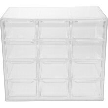 Multifunktionale Aufbewahrungsbox mit 12 Schubladen, Schreibtisch-Organizer für Kosmetik und Büroaccessoires