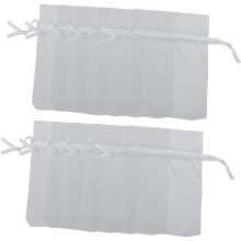 Paquete de 100 bolsitas de organza con cordón para joyas, ideales para regalos de boda, dulces y ocasiones especiales como Eid.