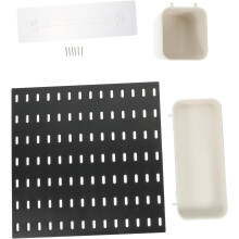 Lochplatten-Aufbewahrungsregal mit selbstklebenden Wandhalterungen für Küche und Bad, inklusive Lochplatten-Set