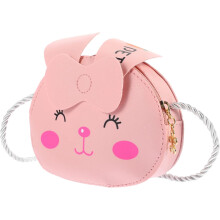 Mini-Umhängetasche mit niedlichem rosa Hasenmotiv für Kinder, tragbar, ideal zur Aufbewahrung von Babys und für unterwegs