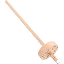 Hölzerner Handspindel-Garnhalter mit geschnitztem Muster, tragbares Handspinnwerkzeug