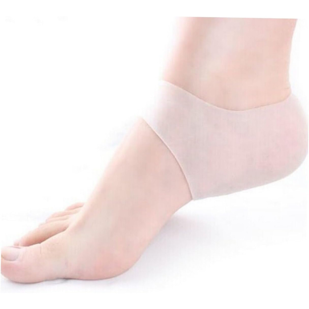 Hkhbjs Silicone Heel Pad For Cracked Feet Pain Relief Gel Heel Cushion For Comfort White Pads