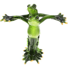 Niedliche 3D-Froschskulptur aus Kunstharz, Tierfigur, grüner Frosch als Dekoration