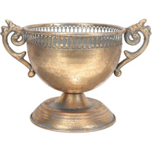 Kleine Vase aus Eisen, Vintage-Stil, vielseitig verwendbar, bruchfest, einzigartiges und elegantes Design, goldfarben