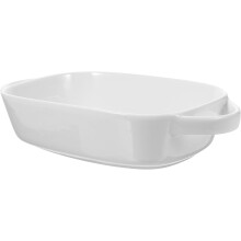 Vas de copt din ceramică, cu mâner dublu, pentru frigider, economisind spațiu, bol din ceramică albă