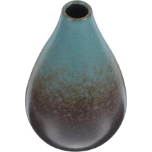 Kleine Keramikvase für Blumen- und Trockenblumenarrangements, schlichte Keramikvase mit flachem Boden