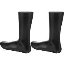 2 Pieces Female Foot Mannequin Shoe Display Model with Black Sock Plastic Fake Feet