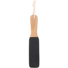 Voetvijl met houten handvat, dubbelzijdig, exfoliërend en geschikt voor pedicure.