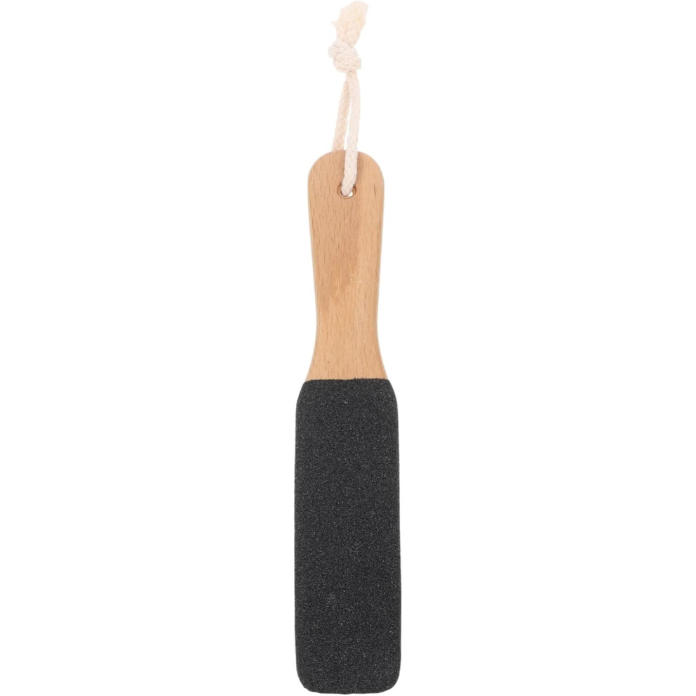 Hkhbjs Black Wooden Handle Double-Sided Foot File Exfoliating Pedicure Tool