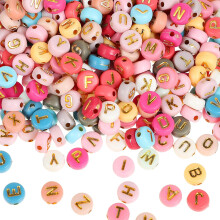 Acrylic Alphabet Beads DIY Jewelry Bracelet Making Beads Multi-Color for Bracelet Supplies and Jewelry Making in Arts Crafts