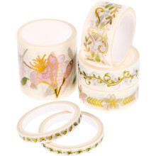 6 role de benzi decorative din hârtie washi cu tematică antică pentru scrapbooking și jurnale