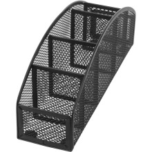 Suport pentru pixuri metalice multi-grilă, organizator de birou, suport pentru creioane din plasă