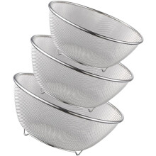 Drain Basket Rice Washing Bowl Stainless Steel Sturdy Fine Mesh Strainer Saves Time and Effort