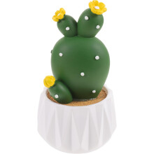 1 Stück kleine Kaktusfigur, dekorative Kunstharz-Topfpflanze, künstliche Sukkulente, naturgetreues Plastik