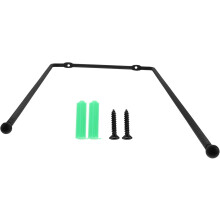 2er-Pack stilvolle Hutablagen aus schwarzem Eisen zur Wandmontage – ideal für Laden und Heimwerkerprojekte.