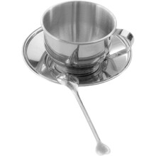 Kaffeetasse/Teetasse aus Edelstahl, 175 ml, leicht, modisches Design, kreatives, schlichtes Design