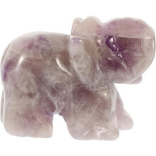 Lila Elefanten-Kristallfigur, einzigartige elefantenförmige Skulptur, flacher Boden, stabiler Stand, elegant