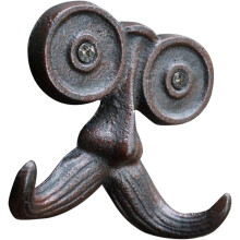 Wandhaken aus Gusseisen, Vintage-Retro, schwarzes Eisenmaterial, stabil und sicher zur Aufbewahrung, Einweihungsgeschenk