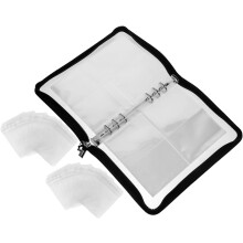 Oxidatie sieradentas, draagbaar sieradenopbergboek, afgesloten zakjes voor oorbellen, kettingen en ringen.