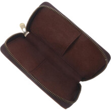 Uhrentasche aus Vintage-Leder im Used-Look, praktische Aufbewahrung für Schmuck, Damen und Herren, Reiseetui, 15 x 8,5 x 3 cm, Kaffeebraun
