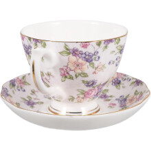 Keramik-Set mit Tablett, Kaffeetasse und Untertasse, leicht zu reinigen, glatter Rand