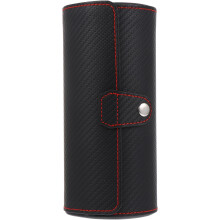 Vintage Uhrenrolle aus Leder mit Fächern, Uhrenaufbewahrungsorganizer für Reiseaccessoires