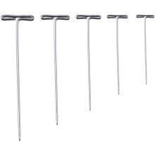 1 confezione da 450 spilli a T in metallo per la realizzazione di parrucche con aghi in acciaio e scatola di plastica per la conservazione.