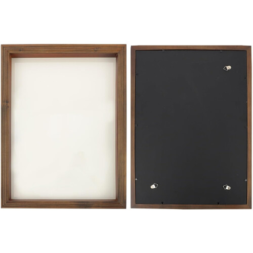 A3 Size Shadow Box Frame Display Case Wood Chic Keepsake Display Dried Flowers
