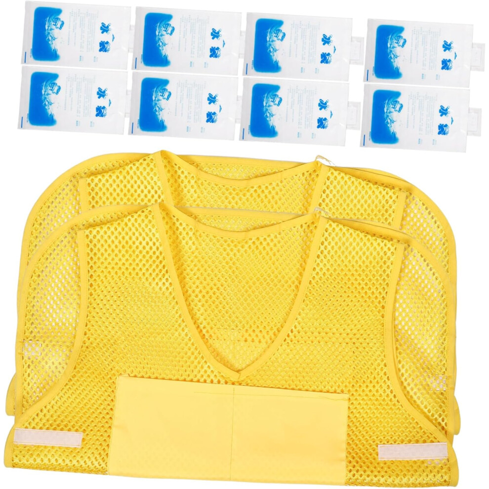 Hkhbjs Cooling Vest For Summer With Ice Packs Outdoor Ice Waistcoat 2Pcs Set Heat Relief Suit