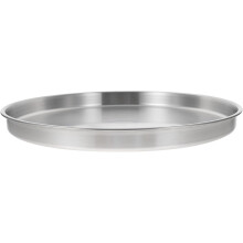 Vassoio da portata per alimenti, piatto contenitore in acciaio inox di alta qualità, diametro 30 cm, multiuso.