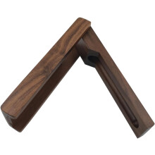 Einzelnes Stifteetui aus Holz, Walnussfarbe, Naturfinish, Schreibwarenetui, Stiftehalter, rustikale Schreibtischaufbewahrung