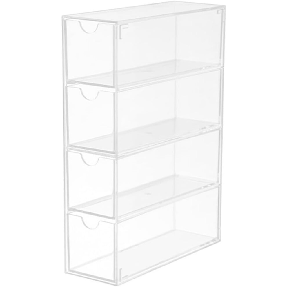 Hkhbjs Acrylic Sunglasses Display Holder 4-Layer Eyeglass Storage Box Dustproof Organizer 17.5X6.4x24.6cm