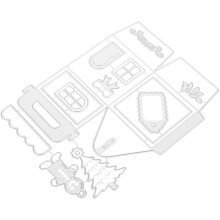 Stampo per coltello a forma di casa fai da te, fustella in metallo per scrapbooking e lavori creativi.