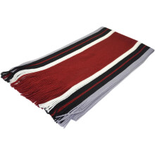 Herren-Schal aus kaschmirähnlichem Material mit Streifenmuster, warmer, modischer Strickschal, Halswärmer