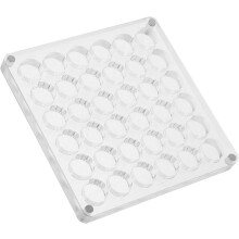 Aufbewahrungsbox für Steinsammlungen mit 36 runden Fächern (1,2 cm Durchmesser), Acryl-Displaybox