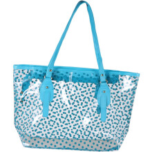 Damen-Handtasche aus PVC, Strandtasche mit rundem Punktmuster, Strandtasche für Schwimmen, modisch für Reisen