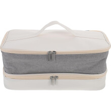 Reise-Haartrockner-Organizer-Etui mit zweilagiger grauer Aufbewahrungstasche für Haarstyling-Geräte