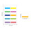10 Sheets Colored PET Plastic Index Tabs-Color numbers 4