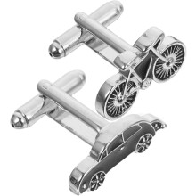 Mens Automotive and Bicycle Cufflinks Alloy Drip Oil Finish Accessories for Business Wedding Shirts Unique Vehicle Enthusiasts