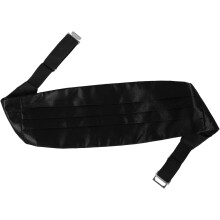 Satin-Kummerbund, Smoking-Fliege, Einstecktuch, Schwarz, Hochzeitsaccessoire