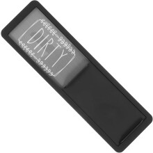 Magnetisches Schild „Geschirrspüler reinigen“ mit künstlerischem Schriftdesign – Anzeige „Sauber, einfach, schmutzig“