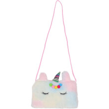 Plüschige, multifunktionale Einhorn-Schultertasche für Jungen und Mädchen, Umhängetasche, bezauberndes Rosa, modisch