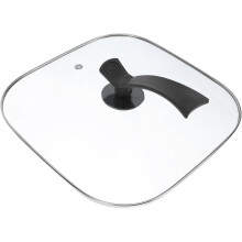 Multifunktionaler vertikaler elektrischer quadratischer Heiztopf mit Glasdeckel und gehärtetem Glas