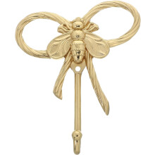 Wandhaken in Bienenform aus Messing, goldfarben, einfach zu montieren, multifunktionale Metallhaken
